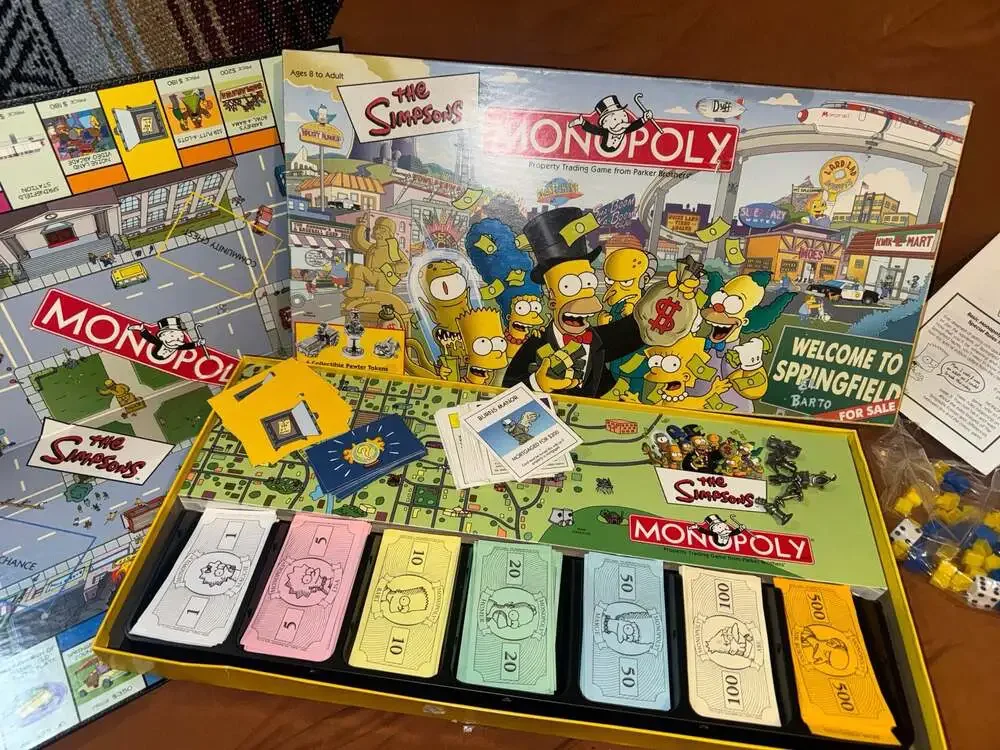 The Simpsons Monopoly Board Game Parker Brothers Hasbro